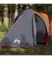 vidaXL Camping Tent Dome 2-Person Grey and Orange Waterproof