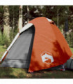 vidaXL Camping Tent Dome 2-Person Orange Waterproof