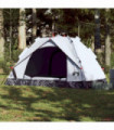vidaXL Camping Tent Dome 2-Person White Blackout Fabric Quick Release