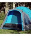 vidaXL Camping Tent Dome 3-Person Blue Quick Release
