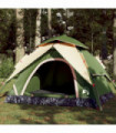 vidaXL Camping Tent Dome 3-Person Green Quick Release