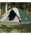 vidaXL Camping Tent Dome 3-Person Green Waterproof