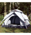 vidaXL Camping Tent Dome 3-Person White Blackout Fabric Quick Release