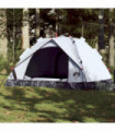 vidaXL Camping Tent Dome 3-Person White Blackout Fabric Quick Release