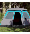 vidaXL Camping Tent Dome 4-Person Blue Quick Release