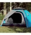 vidaXL Camping Tent Dome 4-Person Blue Quick Release