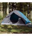 vidaXL Camping Tent Dome 4-Person Blue Waterproof