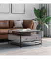 vidaXL Coffee Table Grey Sonoma 80x80x45 cm Engineered Wood