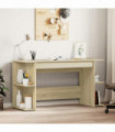 vidaXL Desk Sonoma Oak 140x50x75 cm Engineered Wood