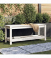 vidaXL Garden Bench White 108x35x45 cm Solid Wood Pine