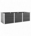 vidaXL Garden Raised Bed Grey 300x50x91 cm WPC