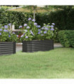 vidaXL Garden Raised Bed Powder-coated Steel 114x40x36 cm Anthracite