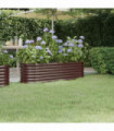 vidaXL Garden Raised Bed Powder-coated Steel 152x40x36 cm Brown