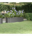 vidaXL Garden Raised Bed Powder-coated Steel 152x40x36 cm Grey