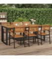 vidaXL Garden Table with U-shaped Legs 200x90x75 cm Solid Wood Acacia
