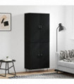 vidaXL Highboard Black 69.5x34x180 cm Engineered Wood