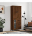 vidaXL Highboard Brown Oak 69.5x34x180 cm Engineered Wood