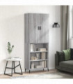 vidaXL Highboard Grey Sonoma 69.5x34x180 cm Engineered Wood