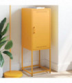 vidaXL Highboard Mustard Yellow 36x39x107 cm Steel