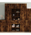 vidaXL Highboard Smoked Oak 70x42.5x185 cm Engineered Wood