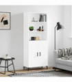 vidaXL Highboard White 69.5x34x180 cm Engineered Wood