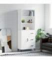 vidaXL Highboard White 69.5x34x180 cm Engineered Wood