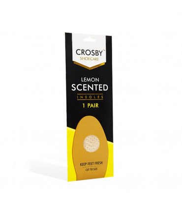 Crosby Scented Unisex Foot Full-Length Insoles for Boots/Shoes/Footwear, Lemon