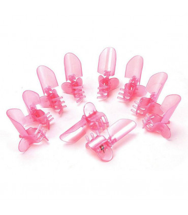 Envie Nail Polish Protection Clipper Protector Plastic Clip Tip Pink, Pack of 10