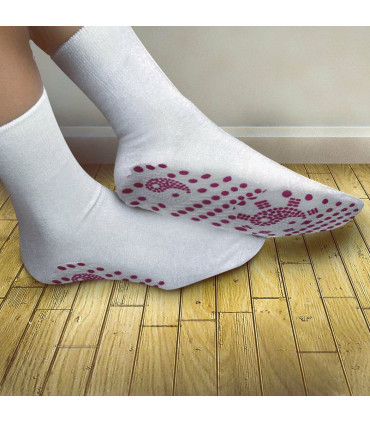 Envie Tourmaline Magnetic Health Socks, White