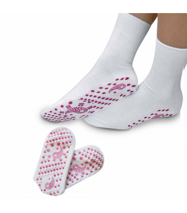 Envie Tourmaline Magnetic Health Socks, White