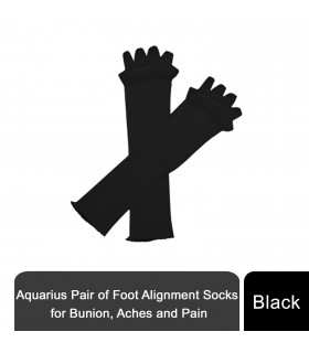 Aquarius Pair of Foot Alignment Socks for Bunion, Aches and Pain, Black
