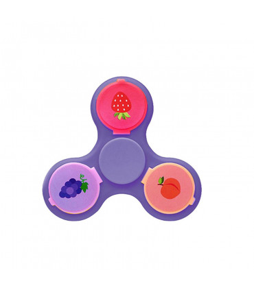 Aquarius 2-in-1 Metal Glam Finger Spinners with Lip Balm, Purple