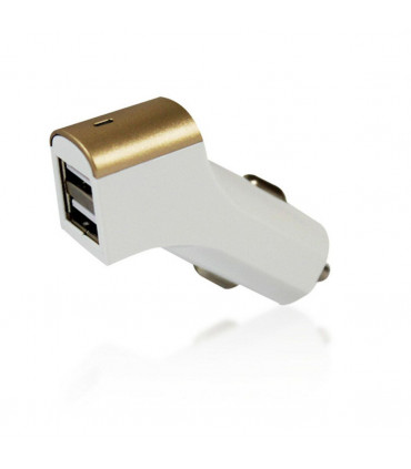 FX Factory Powabud Twin Socket USB 2.1A Car Charger, Gold