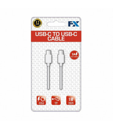 FX Braided USB-C to USB-C Data Cable for Sync and Charge Android Devices, 1M
