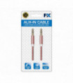 FX Powabud Aux-In-Cable 3.5mm Braided, Rose Gold