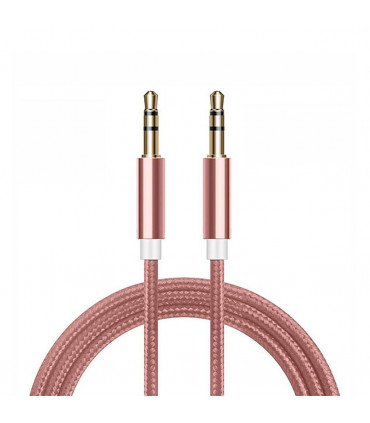 FX Powabud Aux-In-Cable 3.5mm Braided, Rose Gold