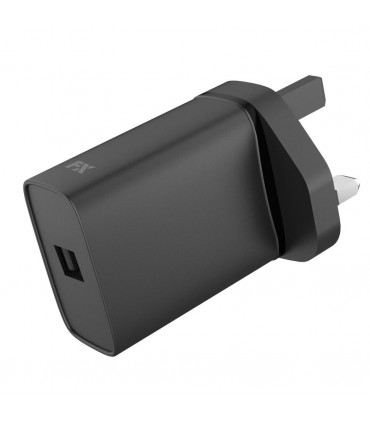 FX Mains Charger USB 1A Compatible with USB Devices, Black