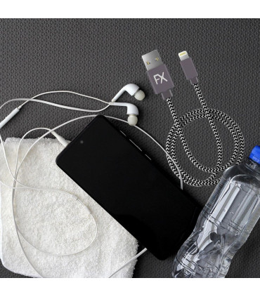 Aquarius Nylon USB Zebra Designed Wire Braided Charging Phone Cable, 1 Meter