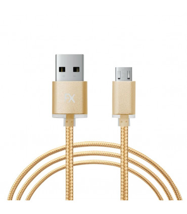 Fx Braided Micro USB Data Cable, Gold, Rose Gold, Space Grey, Silver[Gold]