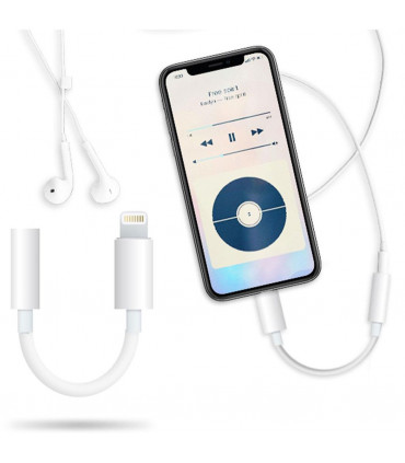 FX Earphone Converter, Phone to Aux with Premium Sound Quality - White