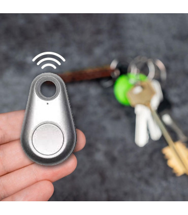 Aquarius Key Finder Anti-Lost Alarm with GPS Last Location Finder, Silver