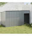 vidaXL Dog House with Roof Anthracite 196x91x110 cm Galvanised Steel