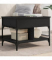 vidaXL Coffee Table Black 70x50x50 cm Engineered Wood and Metal