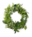 50cm Artificial Wreath Fern Leaf