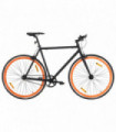 vidaXL Fixed Gear Bike Black and Orange 700c 51 cm