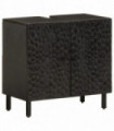 vidaXL Bathroom Sink Cabinet Black 62x33x58 cm Solid Wood Mango