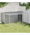 vidaXL Dog House with Run Anthracite 197x194x110 cm Galvanised Steel