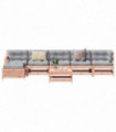 vidaXL 7 Piece Garden Lounge Set Solid Wood Douglas