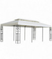 vidaXL Gazebo with Double Roof White 6x3 m Steel