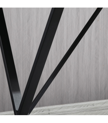 120 cm Rectangular Breakfast Bar Table for 4 People, Steel Legs, White